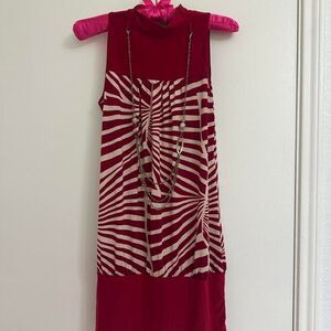 Codigo Women's Red and Burgundy Dress